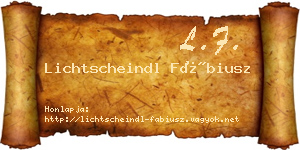 Lichtscheindl Fábiusz névjegykártya